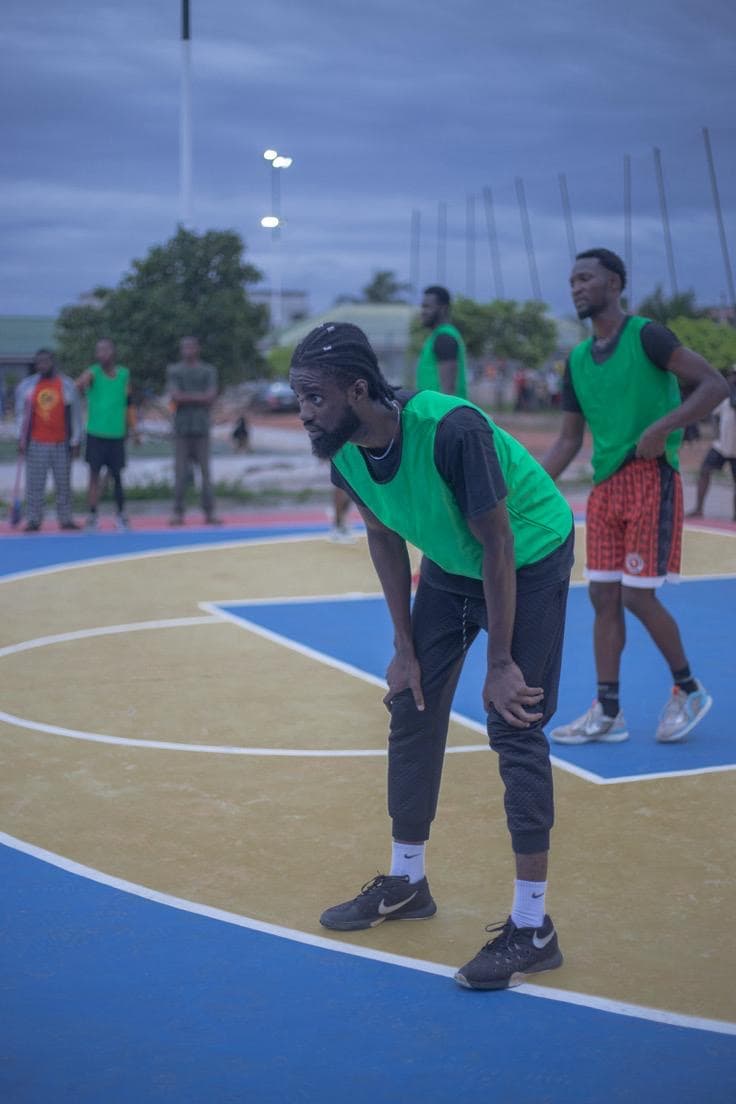 Game action at Madina Basketball