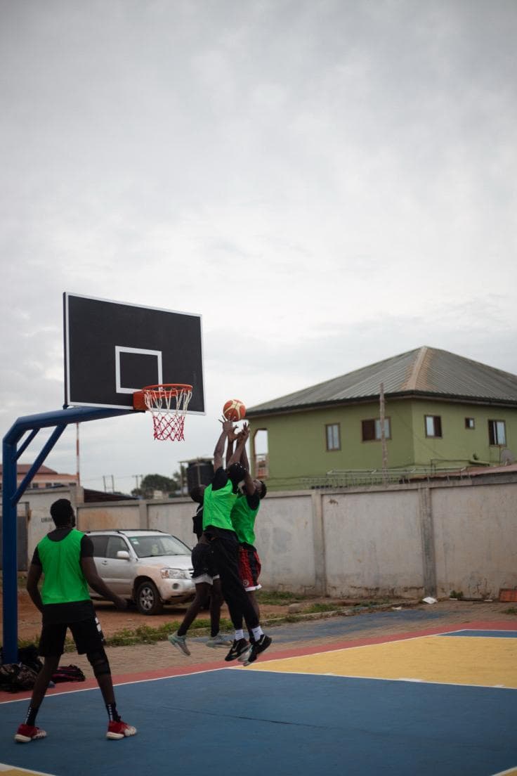 Training session at Madina Basketball