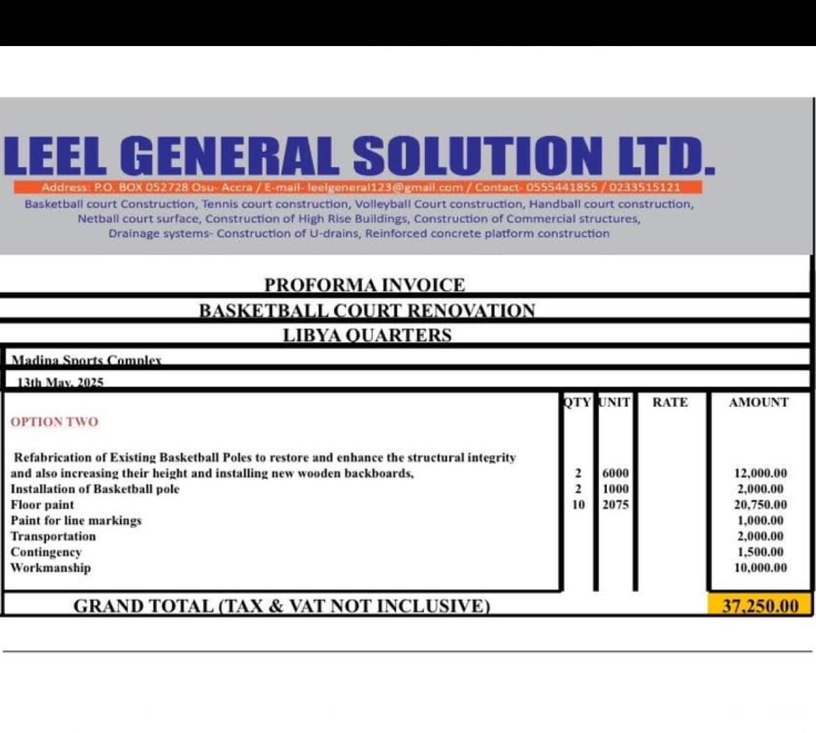 Proforma Invoice - Bill of Quantities